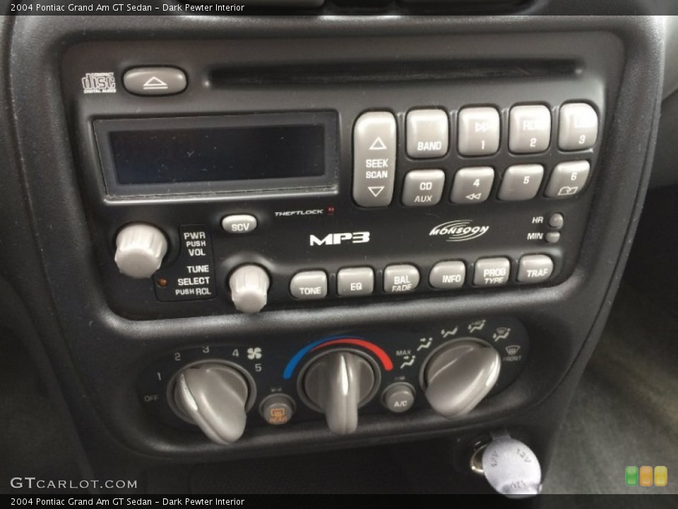 Dark Pewter Interior Controls for the 2004 Pontiac Grand Am GT Sedan #101427139