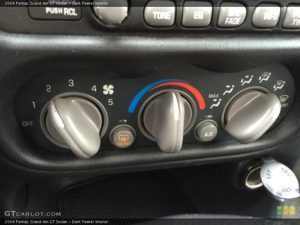 Dark Pewter Interior Controls for the 2004 Pontiac Grand Am GT Sedan #101427172