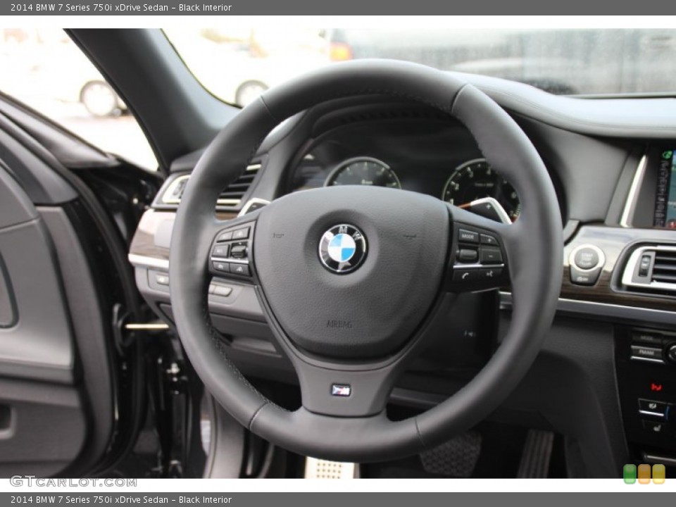 Black Interior Steering Wheel for the 2014 BMW 7 Series 750i xDrive Sedan #101437261