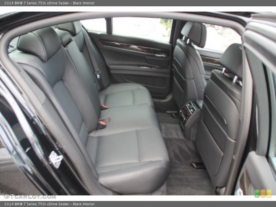 Black Interior Rear Seat for the 2014 BMW 7 Series 750i xDrive Sedan #101437375