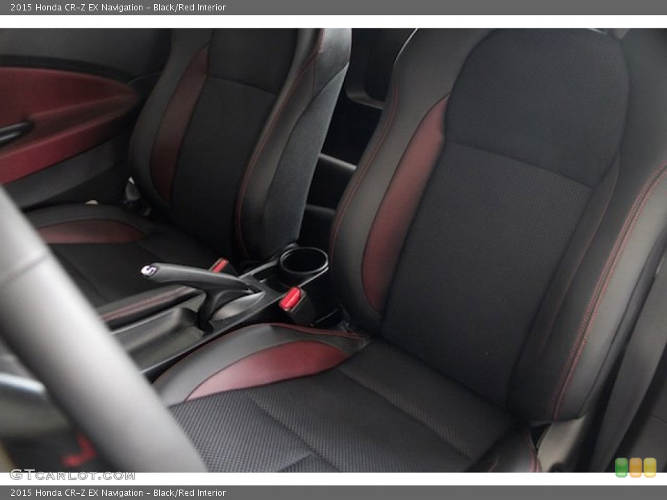 Black/Red Interior Front Seat for the 2015 Honda CR-Z EX Navigation #101446641