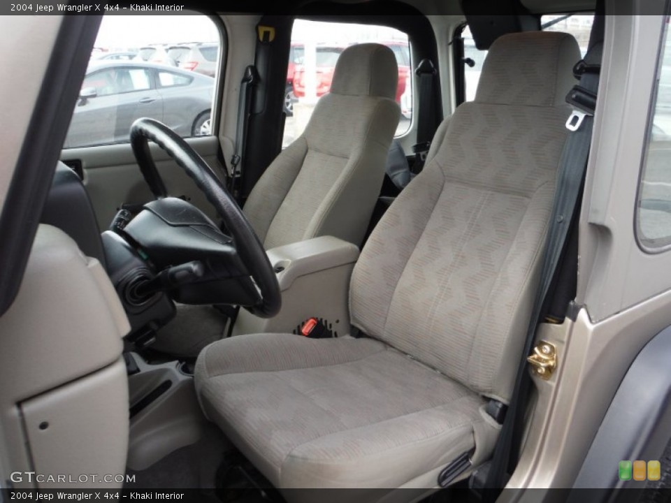Khaki Interior Front Seat for the 2004 Jeep Wrangler X 4x4 #101447054