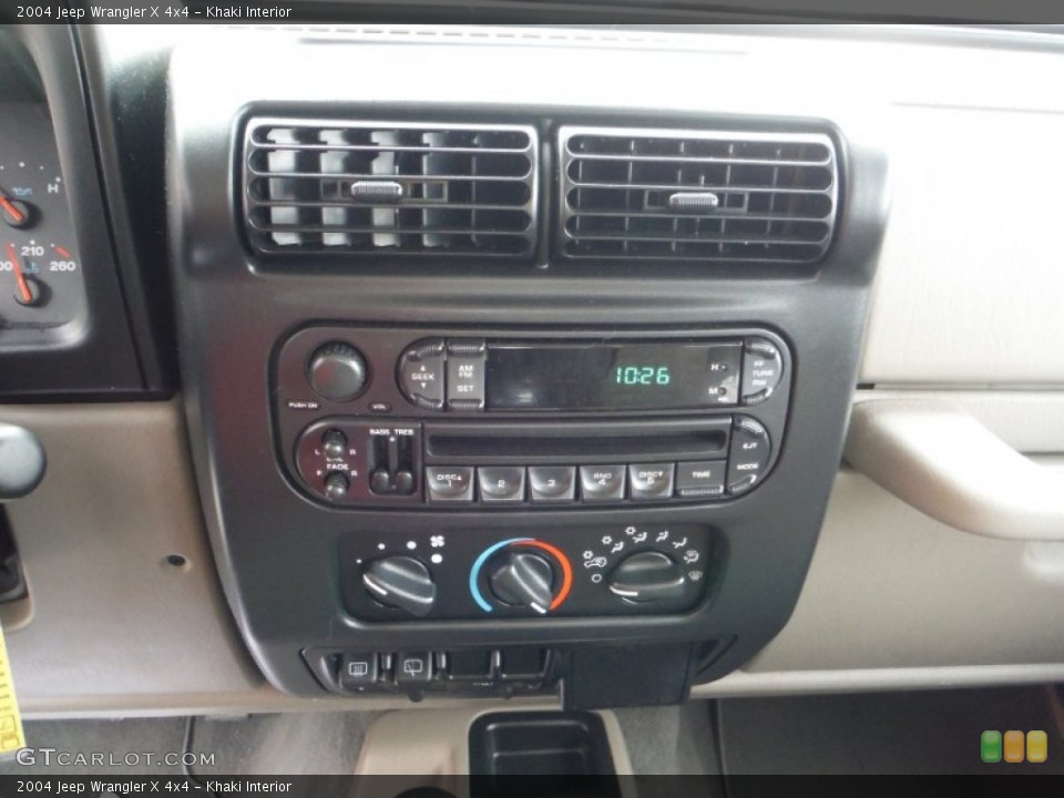Khaki Interior Controls for the 2004 Jeep Wrangler X 4x4 #101447103