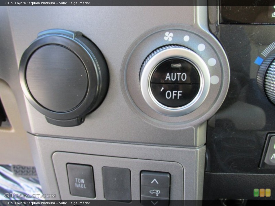 Sand Beige Interior Controls for the 2015 Toyota Sequoia Platinum #101449302