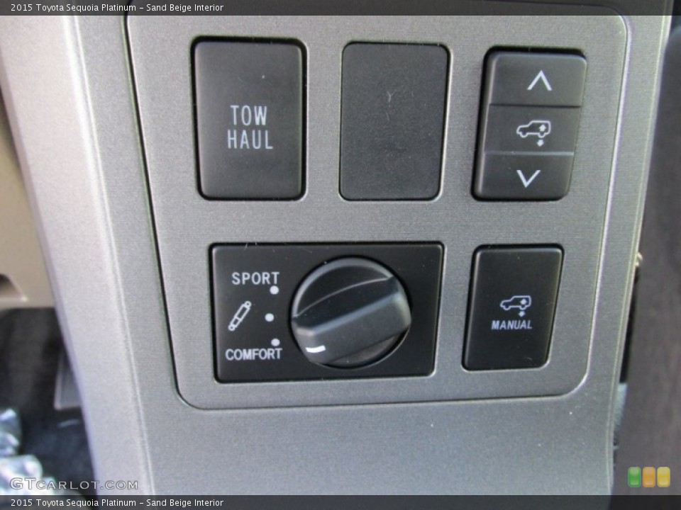 Sand Beige Interior Controls for the 2015 Toyota Sequoia Platinum #101449326