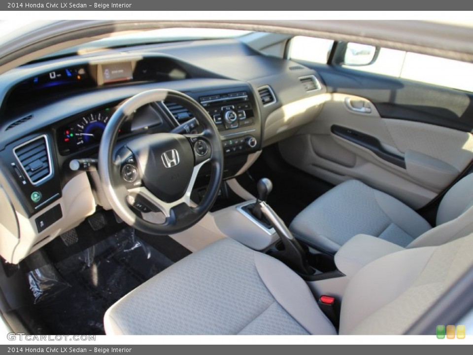 Beige Interior Prime Interior for the 2014 Honda Civic LX Sedan #101449611