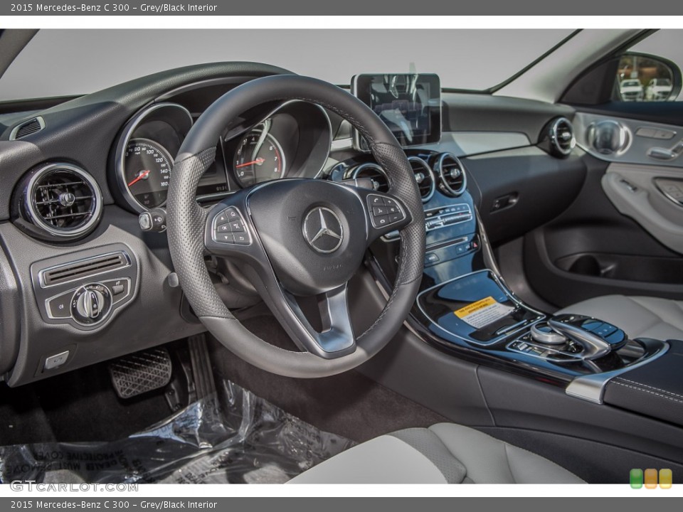 Grey/Black 2015 Mercedes-Benz C Interiors