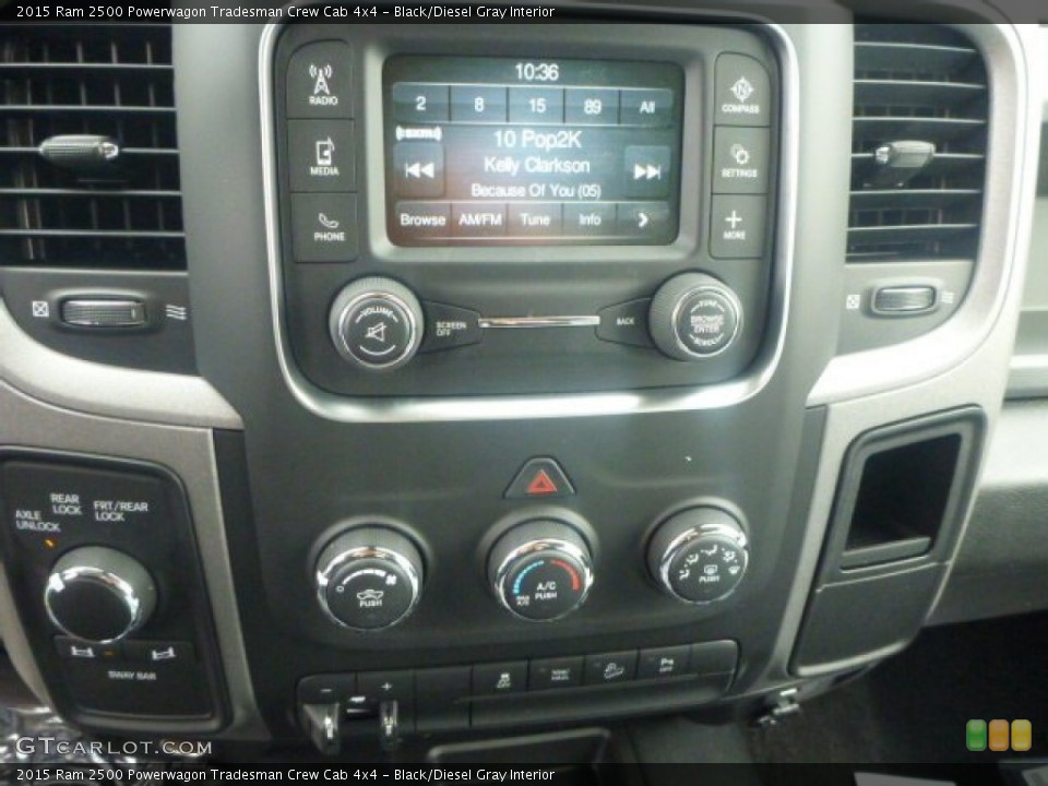 Black/Diesel Gray Interior Controls for the 2015 Ram 2500 Powerwagon Tradesman Crew Cab 4x4 #101455881