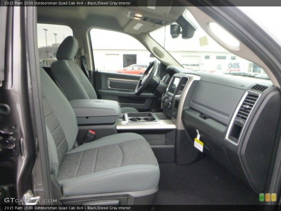 Black/Diesel Gray Interior Photo for the 2015 Ram 1500 Outdoorsman Quad Cab 4x4 #101456541