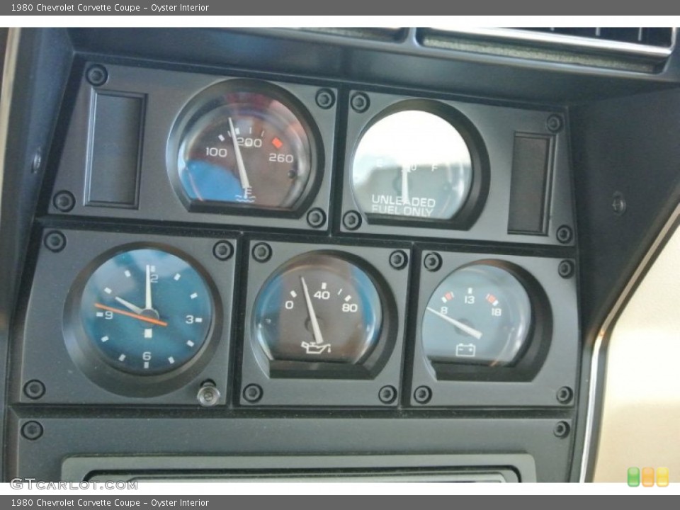 Oyster Interior Gauges for the 1980 Chevrolet Corvette Coupe #101456763