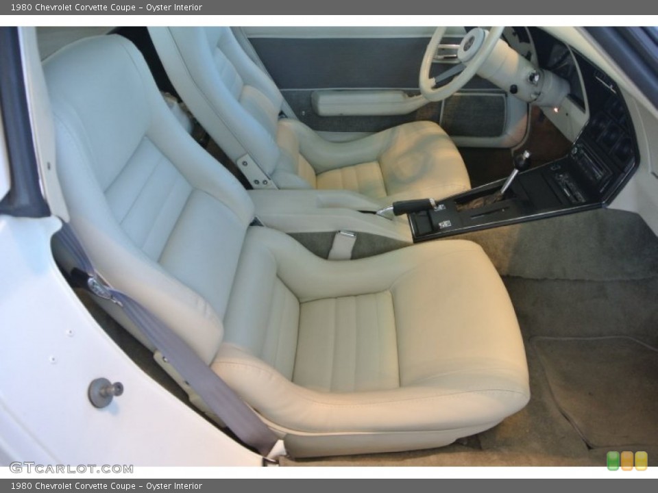 Oyster Interior Front Seat for the 1980 Chevrolet Corvette Coupe #101456850