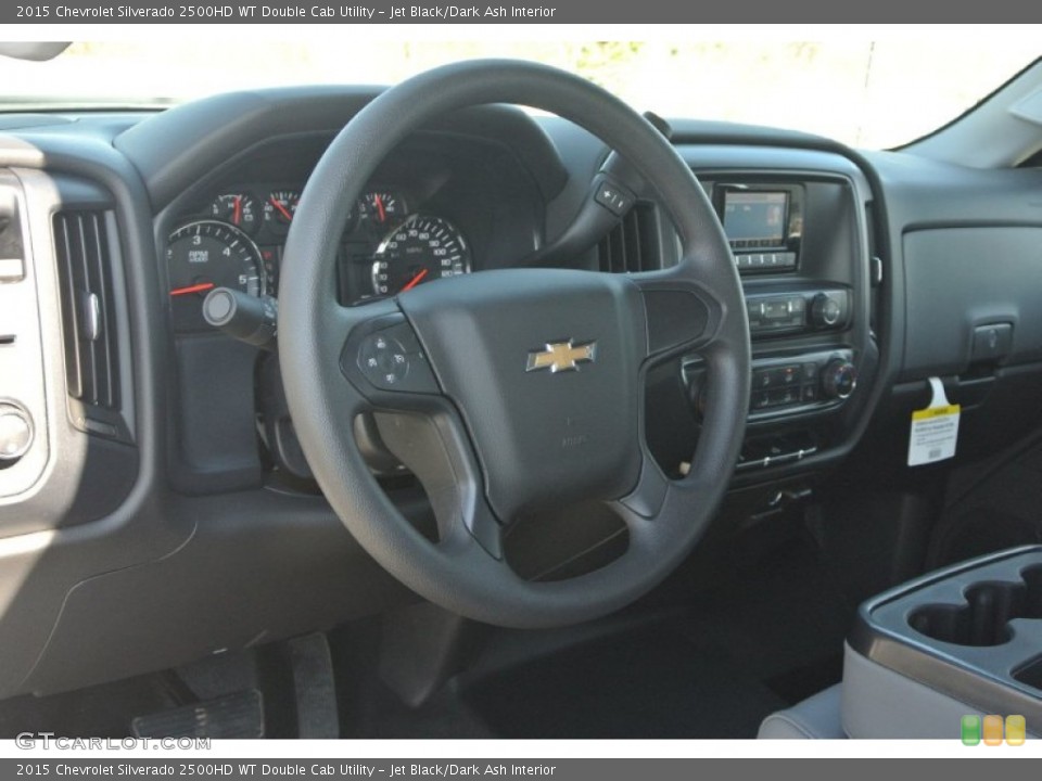 Jet Black/Dark Ash Interior Steering Wheel for the 2015 Chevrolet Silverado 2500HD WT Double Cab Utility #101458029
