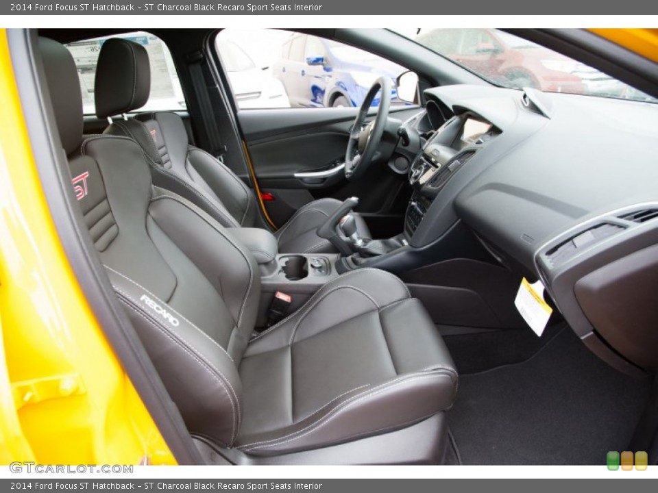 ST Charcoal Black Recaro Sport Seats Interior Front Seat for the 2014 Ford Focus ST Hatchback #101465682