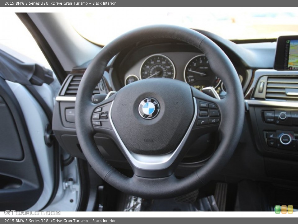 Black Interior Steering Wheel for the 2015 BMW 3 Series 328i xDrive Gran Turismo #101477541