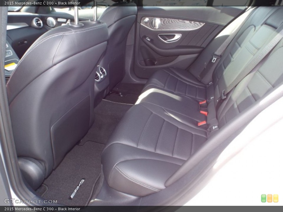 Black Interior Rear Seat for the 2015 Mercedes-Benz C 300 #101477856