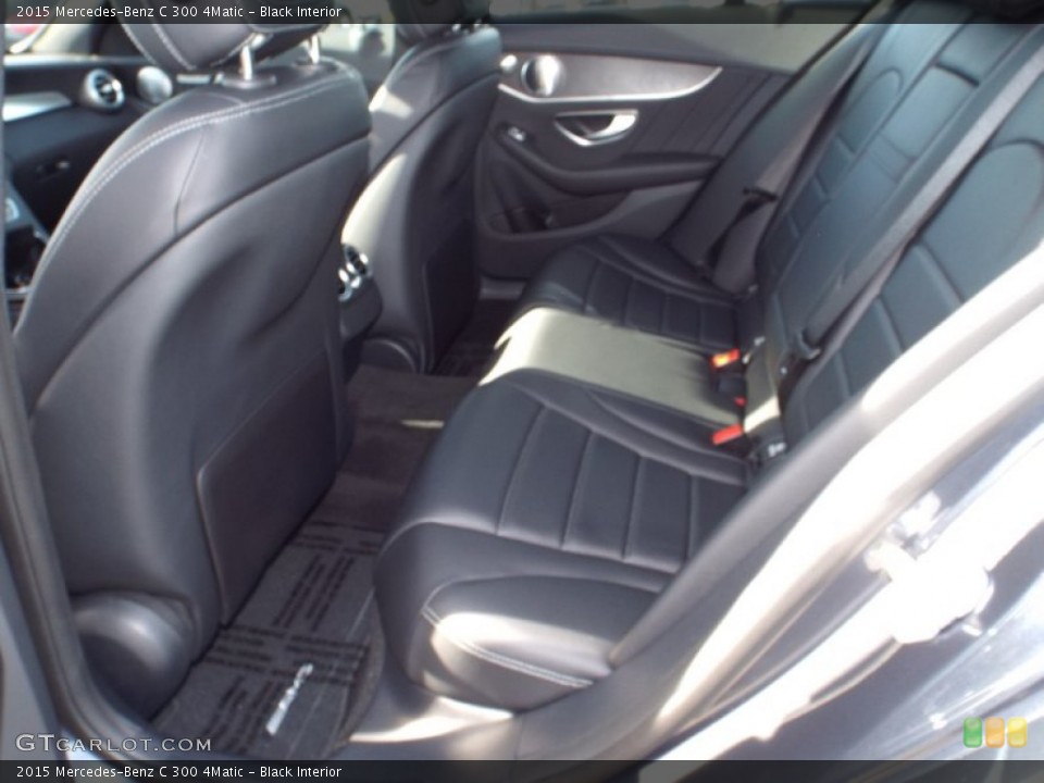 Black Interior Rear Seat for the 2015 Mercedes-Benz C 300 4Matic #101478553
