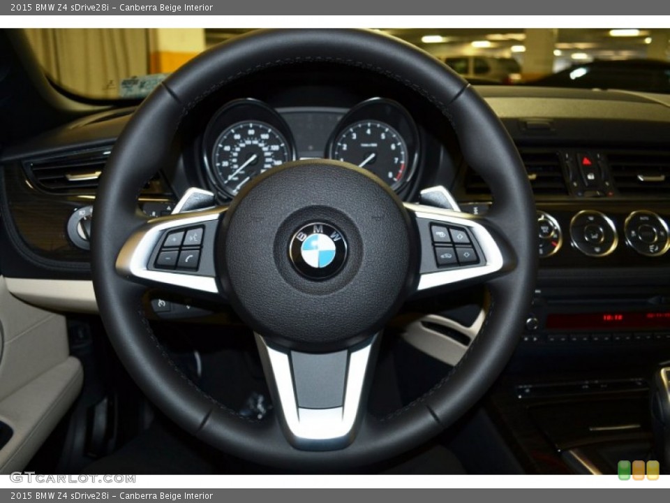 Canberra Beige Interior Steering Wheel for the 2015 BMW Z4 sDrive28i #101481030