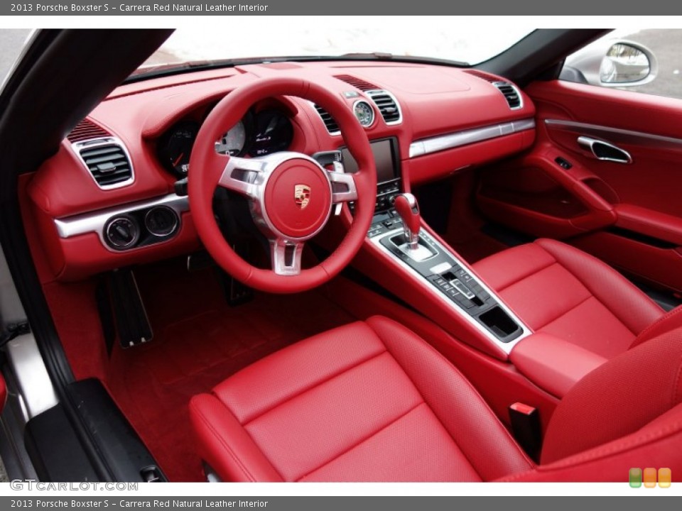 Carrera Red Natural Leather Interior Photo for the 2013 Porsche Boxster S #101490594