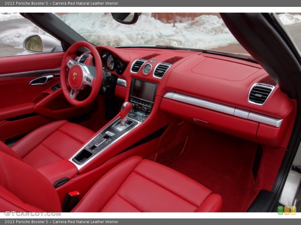 Carrera Red Natural Leather Interior Dashboard for the 2013 Porsche Boxster S #101490674