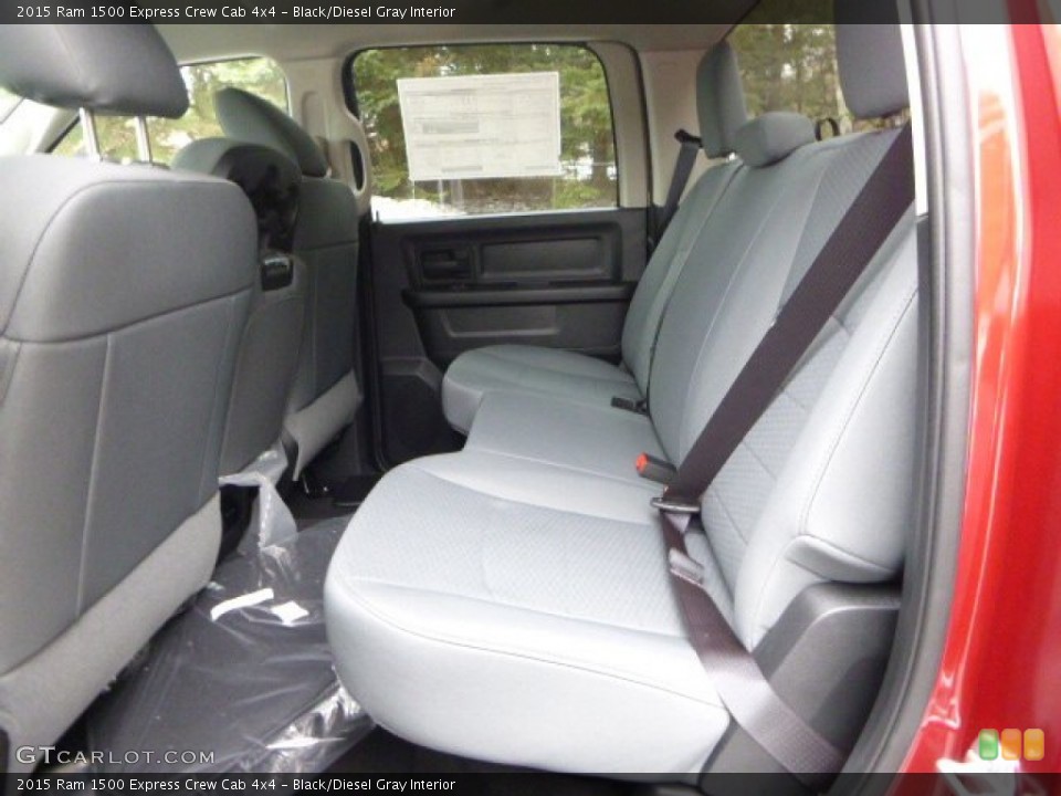 Black/Diesel Gray Interior Rear Seat for the 2015 Ram 1500 Express Crew Cab 4x4 #101493071