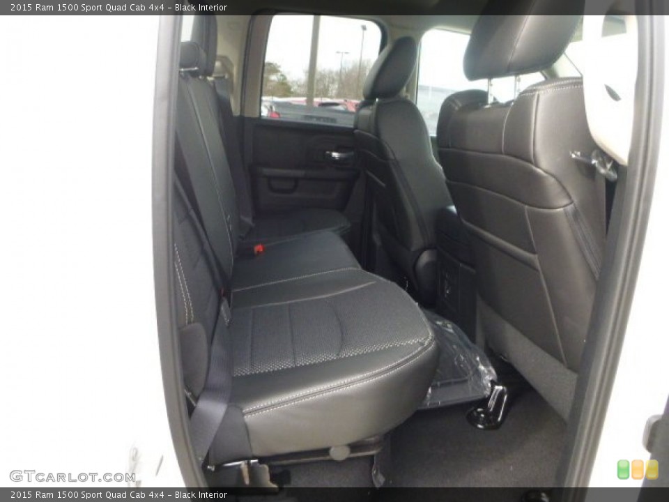Black Interior Rear Seat for the 2015 Ram 1500 Sport Quad Cab 4x4 #101494238