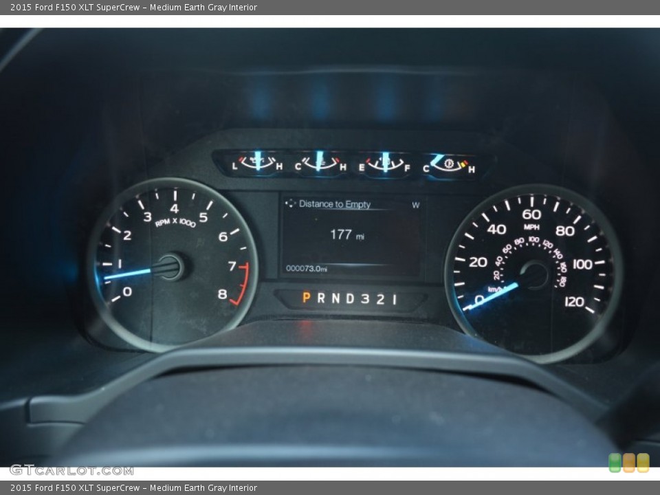 Medium Earth Gray Interior Gauges for the 2015 Ford F150 XLT SuperCrew #101494814