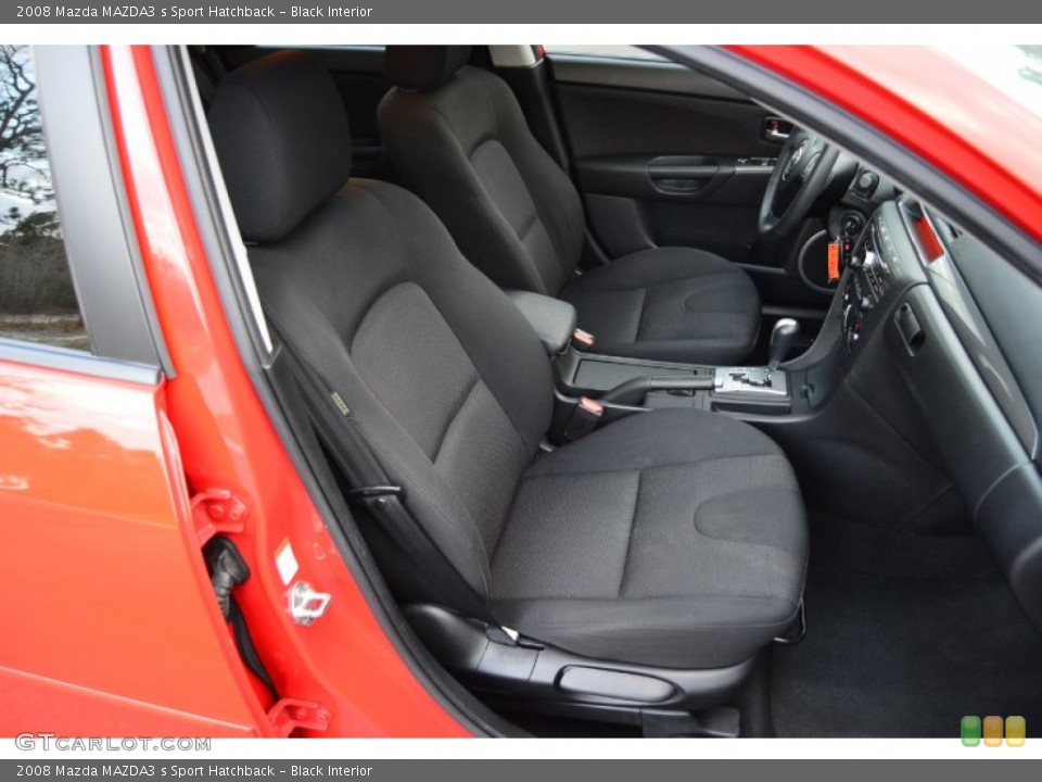 Black Interior Front Seat for the 2008 Mazda MAZDA3 s Sport Hatchback #101508869