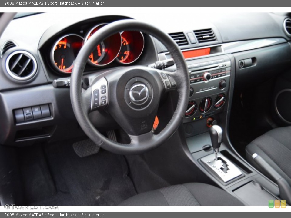 Black Interior Dashboard for the 2008 Mazda MAZDA3 s Sport Hatchback #101508890