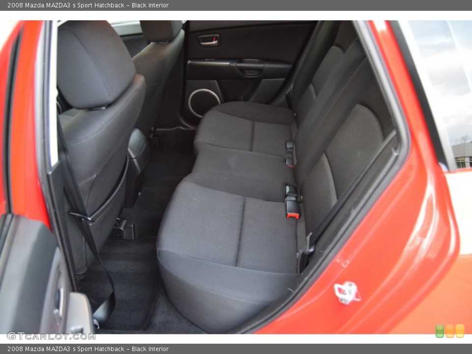 Black Interior Rear Seat for the 2008 Mazda MAZDA3 s Sport Hatchback #101509115
