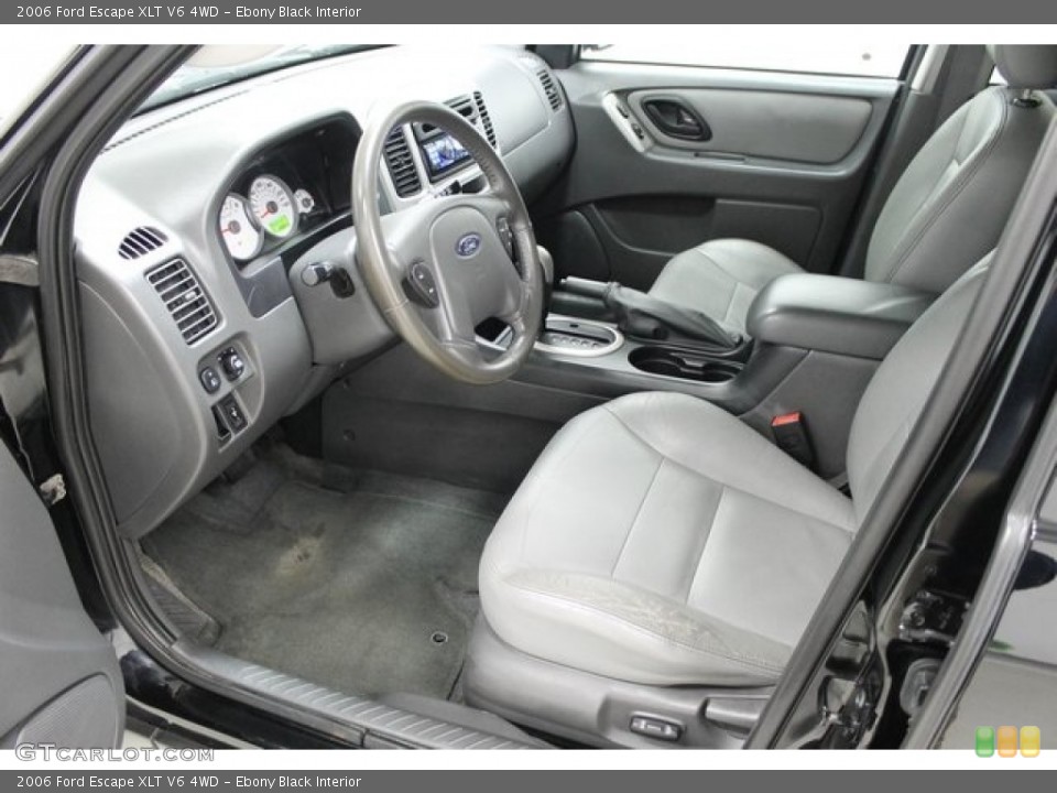 Ebony Black Interior Prime Interior for the 2006 Ford Escape XLT V6 4WD #101510207