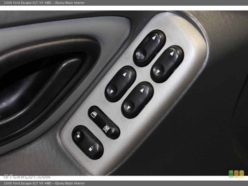 Ebony Black Interior Controls for the 2006 Ford Escape XLT V6 4WD #101510231