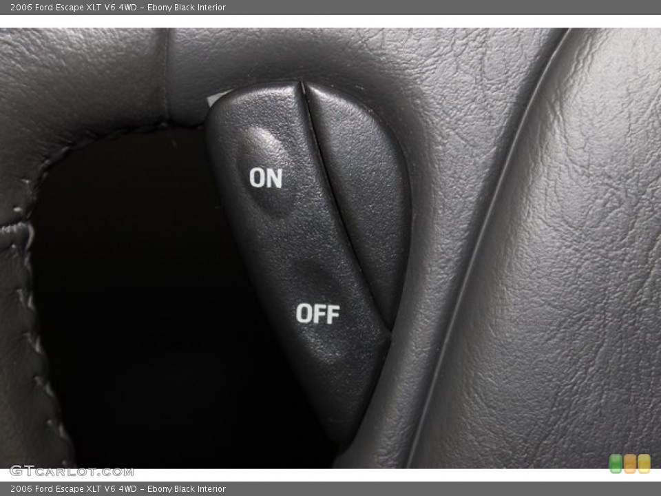 Ebony Black Interior Controls for the 2006 Ford Escape XLT V6 4WD #101510270