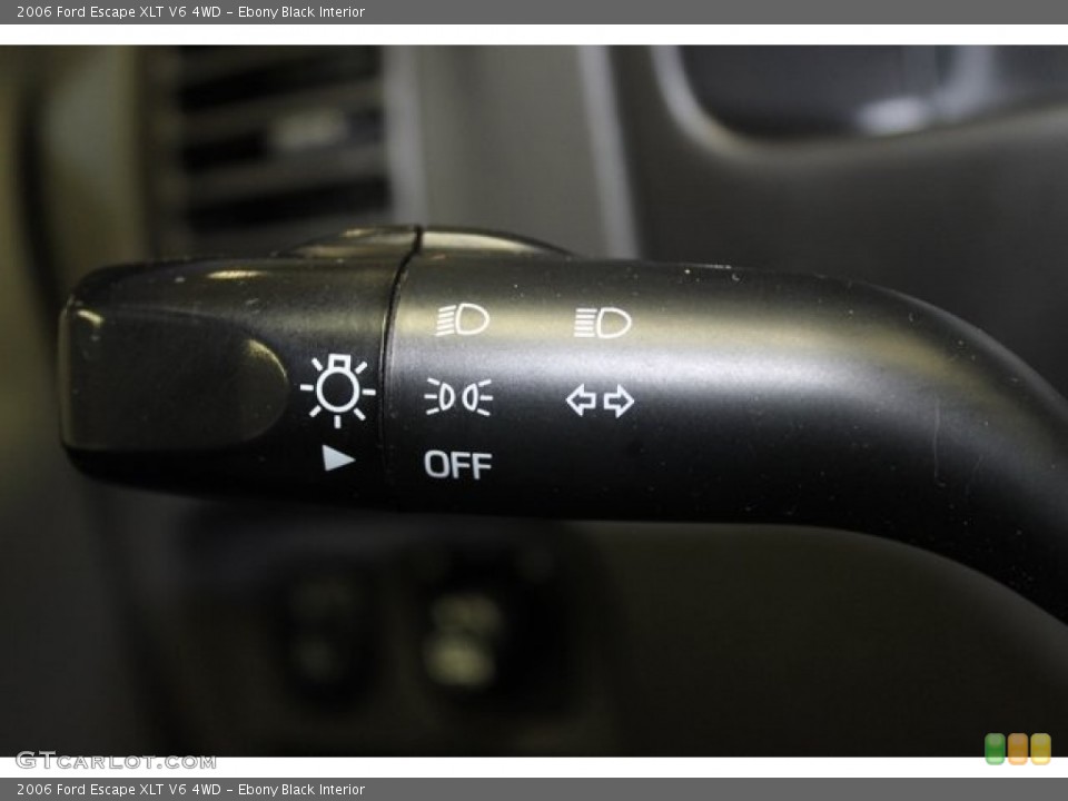 Ebony Black Interior Controls for the 2006 Ford Escape XLT V6 4WD #101510294