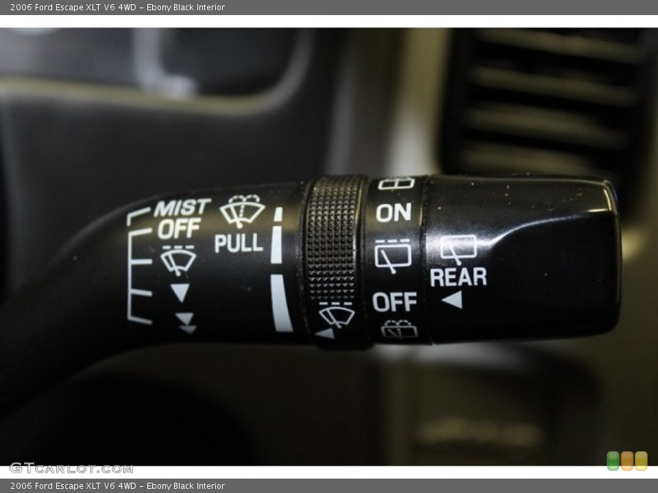 Ebony Black Interior Controls for the 2006 Ford Escape XLT V6 4WD #101510306
