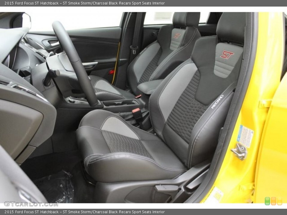 ST Smoke Storm/Charcoal Black Recaro Sport Seats Interior Front Seat for the 2015 Ford Focus ST Hatchback #101511182