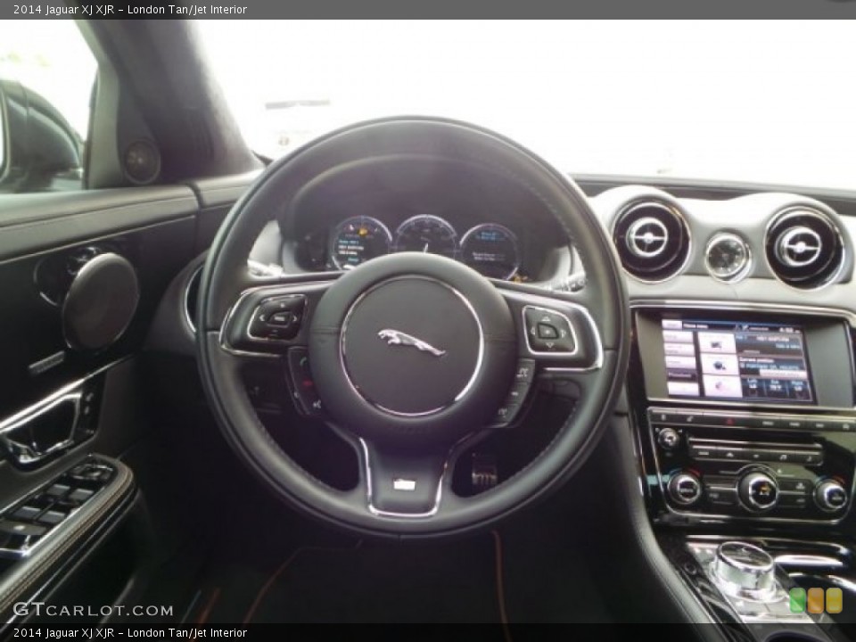 London Tan/Jet Interior Steering Wheel for the 2014 Jaguar XJ XJR #101513534