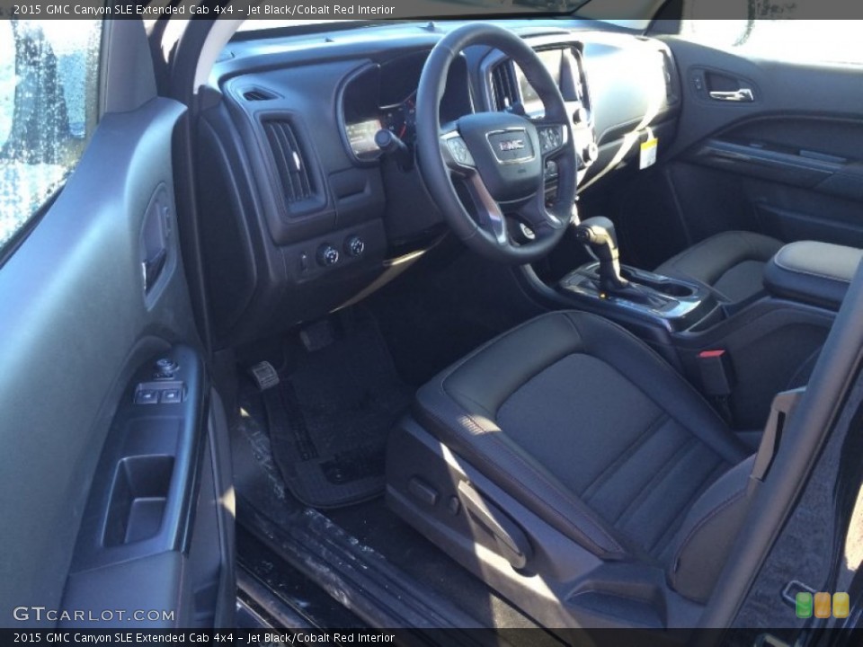 Jet Black/Cobalt Red Interior Prime Interior for the 2015 GMC Canyon SLE Extended Cab 4x4 #101519079