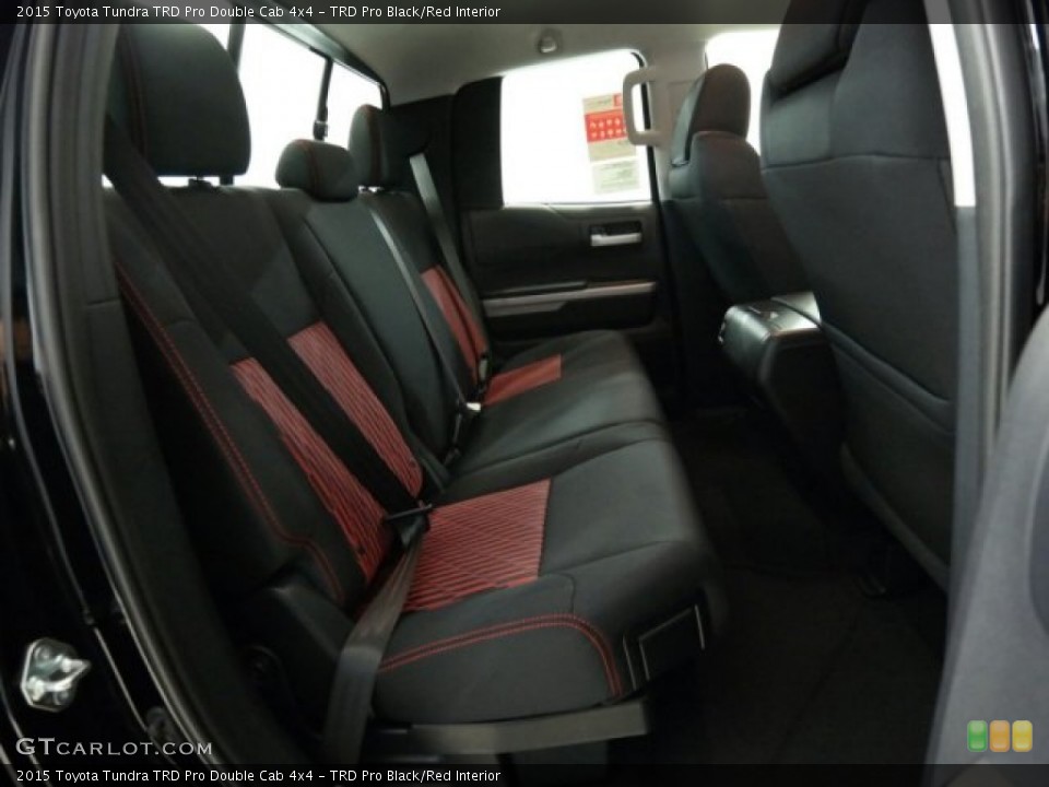 TRD Pro Black/Red Interior Rear Seat for the 2015 Toyota Tundra TRD Pro Double Cab 4x4 #101526688