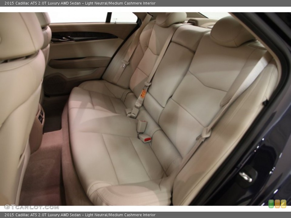 Light Neutral/Medium Cashmere Interior Rear Seat for the 2015 Cadillac ATS 2.0T Luxury AWD Sedan #101531878
