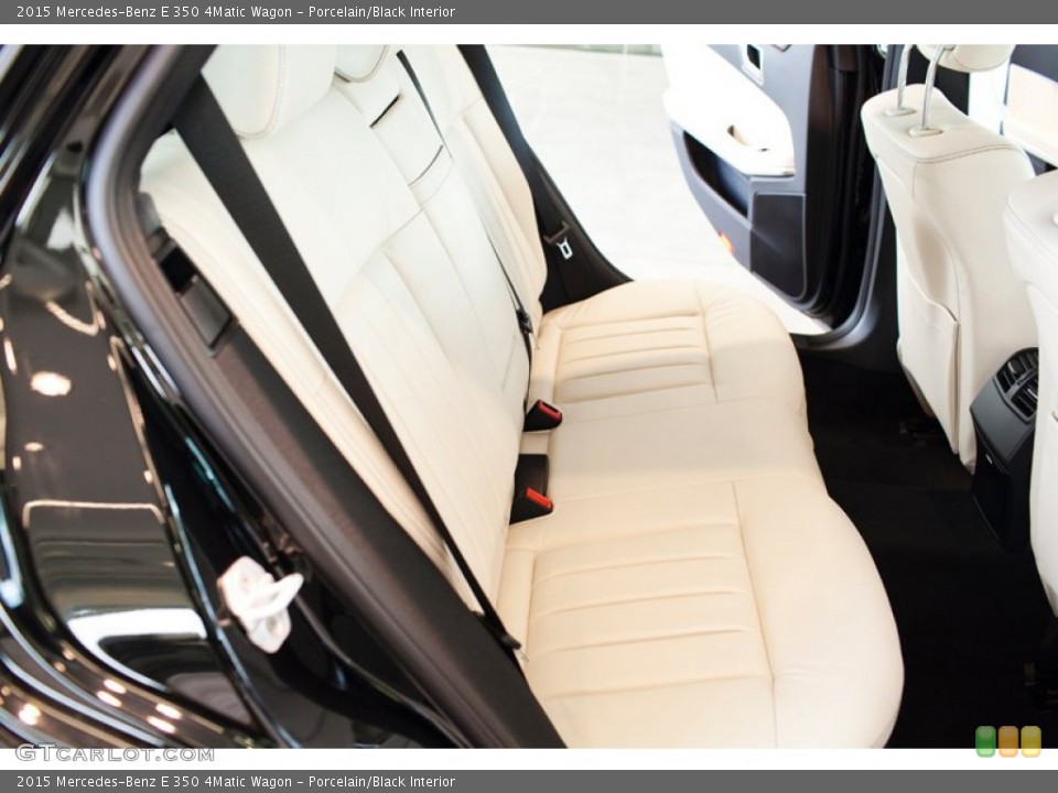 Porcelain/Black Interior Rear Seat for the 2015 Mercedes-Benz E 350 4Matic Wagon #101535691