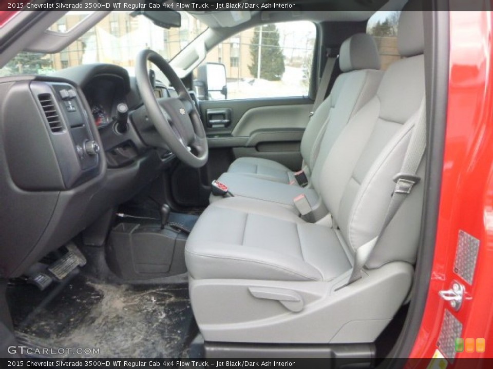 Jet Black/Dark Ash Interior Front Seat for the 2015 Chevrolet Silverado 3500HD WT Regular Cab 4x4 Plow Truck #101537476