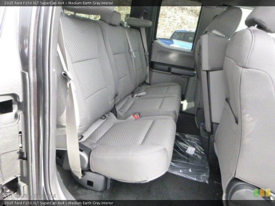 Medium Earth Gray Interior Rear Seat for the 2015 Ford F150 XLT SuperCab 4x4 #101542933