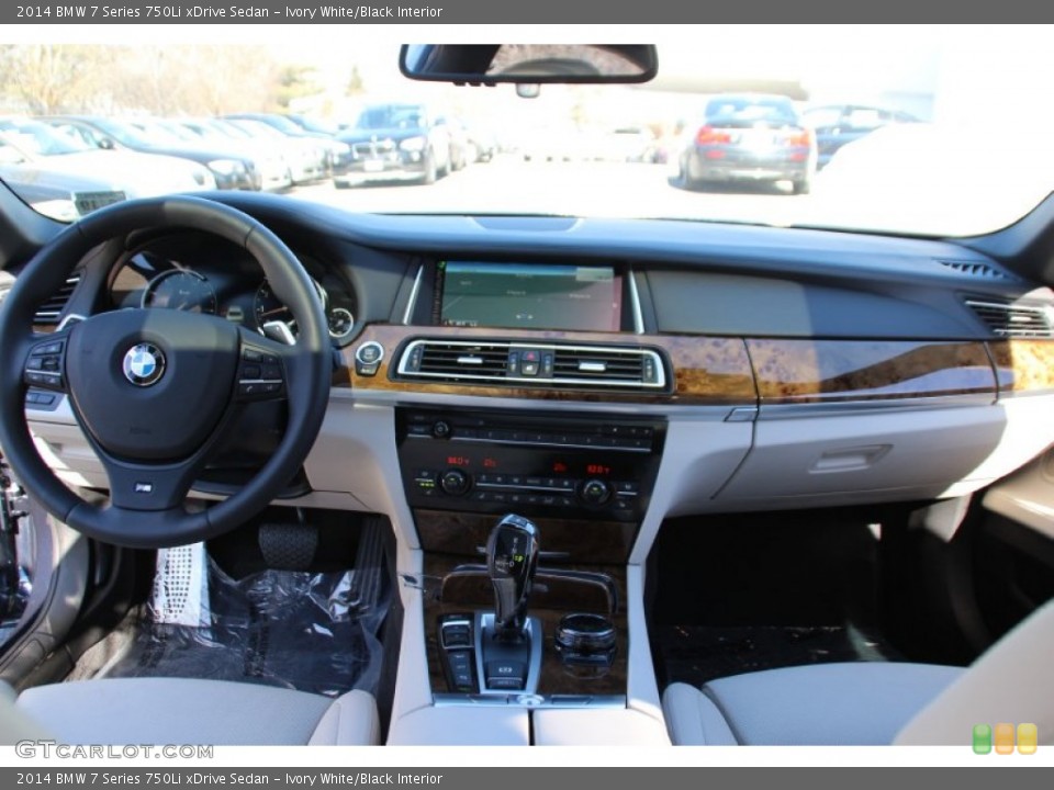 Ivory White/Black Interior Dashboard for the 2014 BMW 7 Series 750Li xDrive Sedan #101552935
