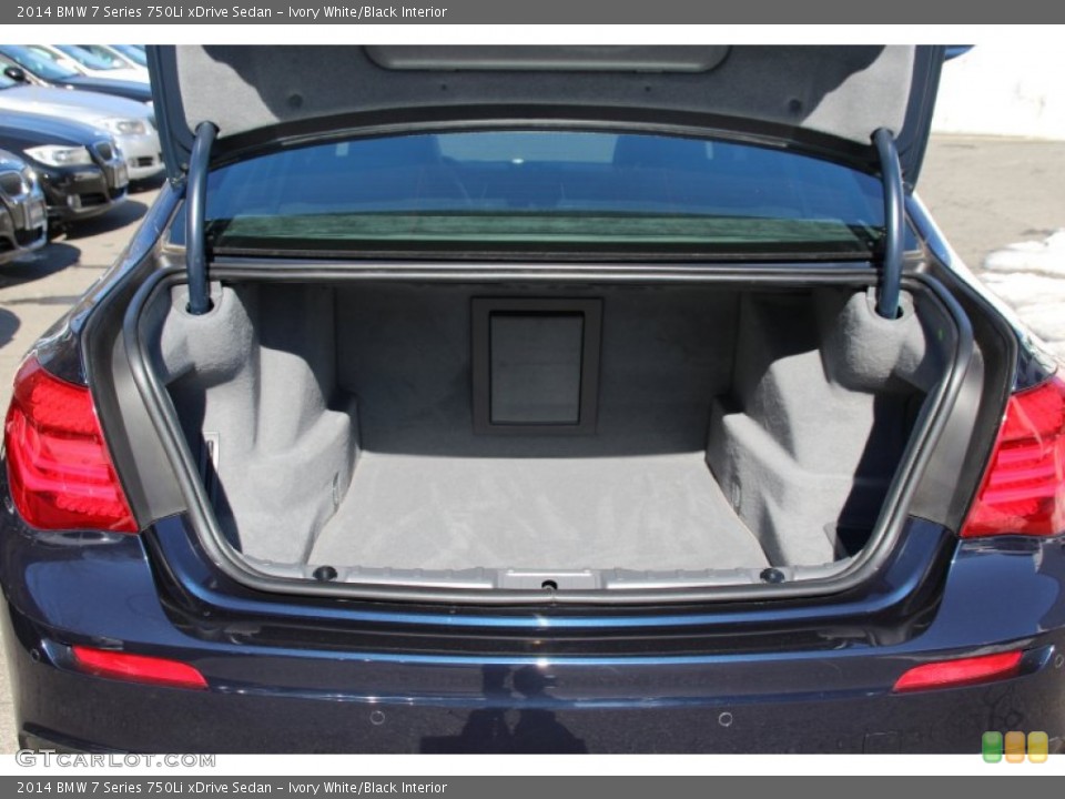 Ivory White/Black Interior Trunk for the 2014 BMW 7 Series 750Li xDrive Sedan #101553061