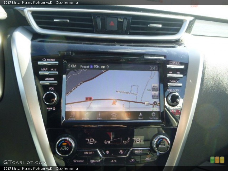 Graphite Interior Controls for the 2015 Nissan Murano Platinum AWD #101562566