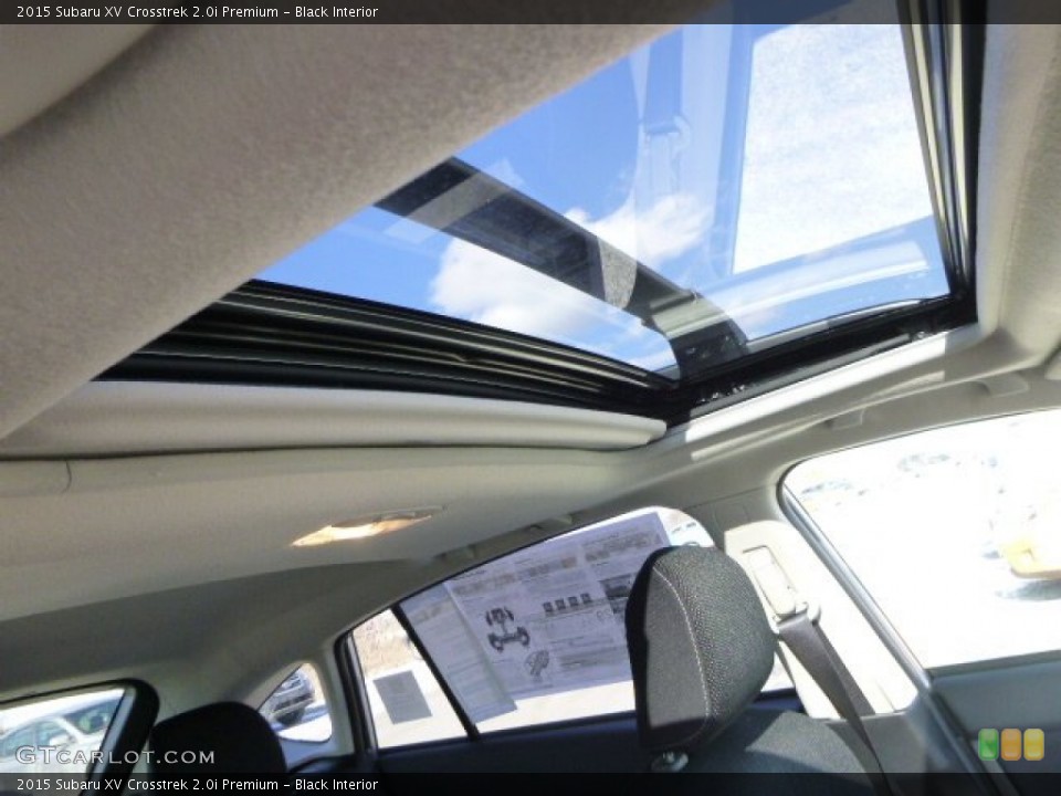 Black Interior Sunroof for the 2015 Subaru XV Crosstrek 2.0i Premium #101564966