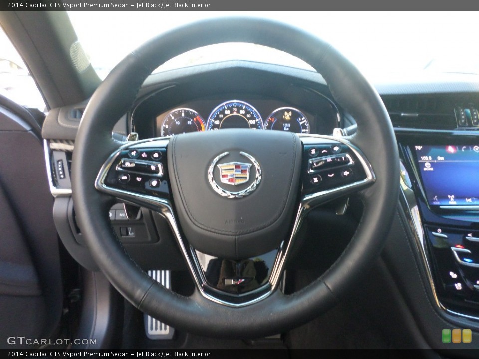 Jet Black/Jet Black Interior Steering Wheel for the 2014 Cadillac CTS Vsport Premium Sedan #101575160