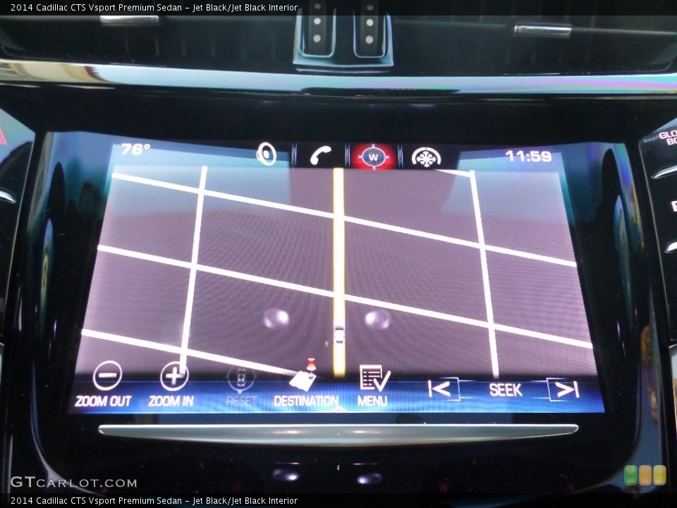 Jet Black/Jet Black Interior Navigation for the 2014 Cadillac CTS Vsport Premium Sedan #101575268