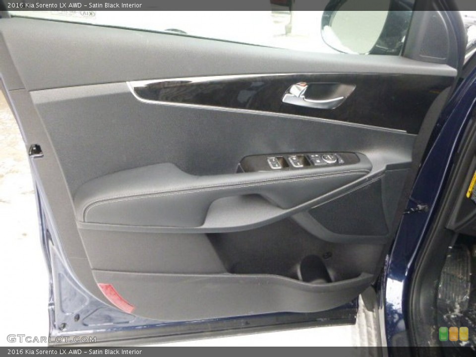 Satin Black Interior Door Panel for the 2016 Kia Sorento LX AWD #101575328