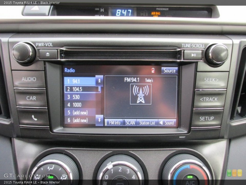 Black Interior Controls for the 2015 Toyota RAV4 LE #101579717